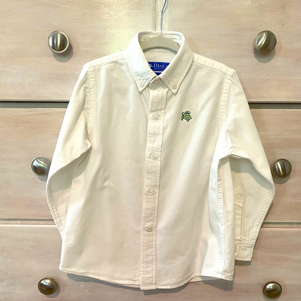 J. Bailey 3T Long Sleeve White Button Down Shirt